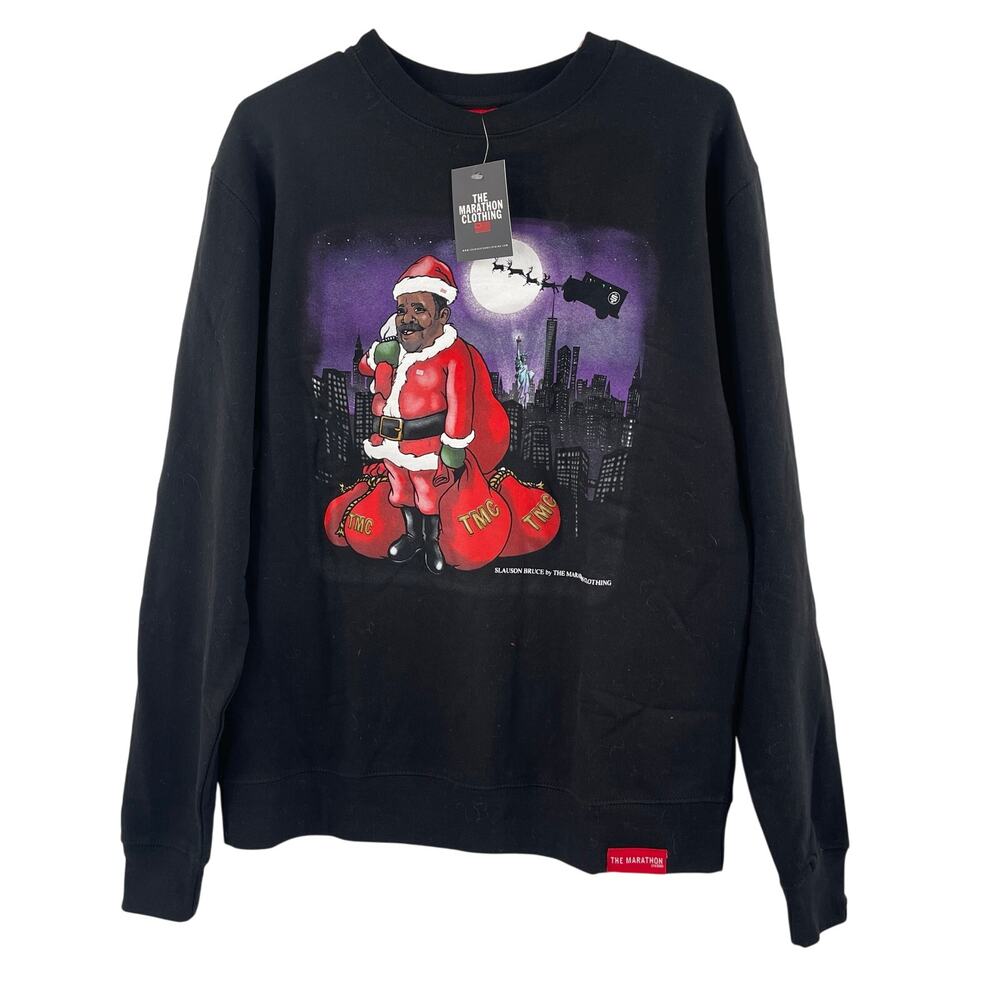 THE MARATHON CLOTHING Sweatshirt Small Mens Slauson Bruce TMC Cotton Blend NWT